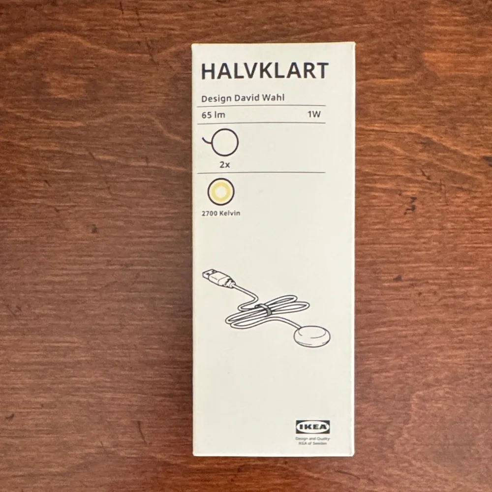 IKEA HALVKLART LED Bulb with Warm White Light 2 m NWT